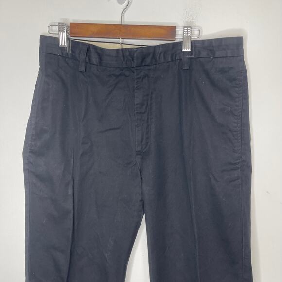 BR Banana Republic black dress pants chinos khakis 35 x 32 waist 35 length 32 - Picture 2 of 16